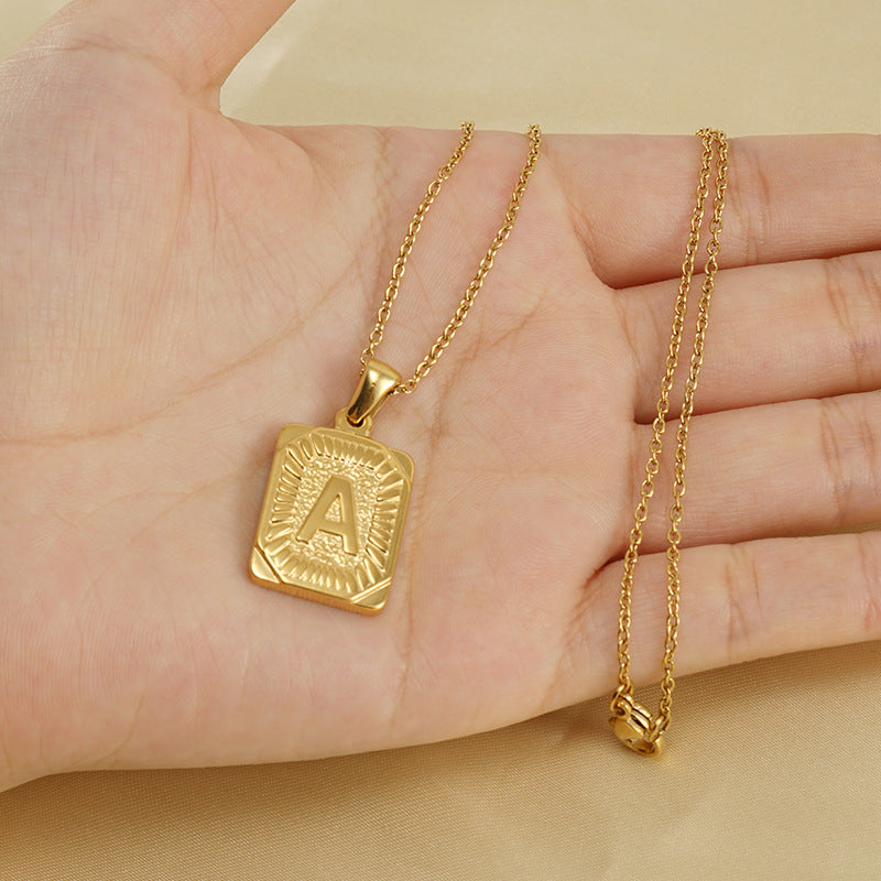 Wholesale Brand Letter Pendant Gold Plated Necklaces